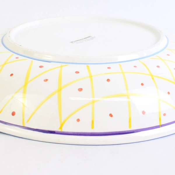 Caroline's Garden Hand-Painted Ceramic Fruit or Serving Bowl 13.5"