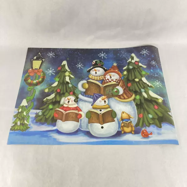 LTD Christmas Decorative Appliance Magnet Glow in the Dark Snowman Carolers