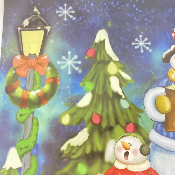 LTD Christmas Decorative Appliance Magnet Glow in the Dark Snowman Carolers