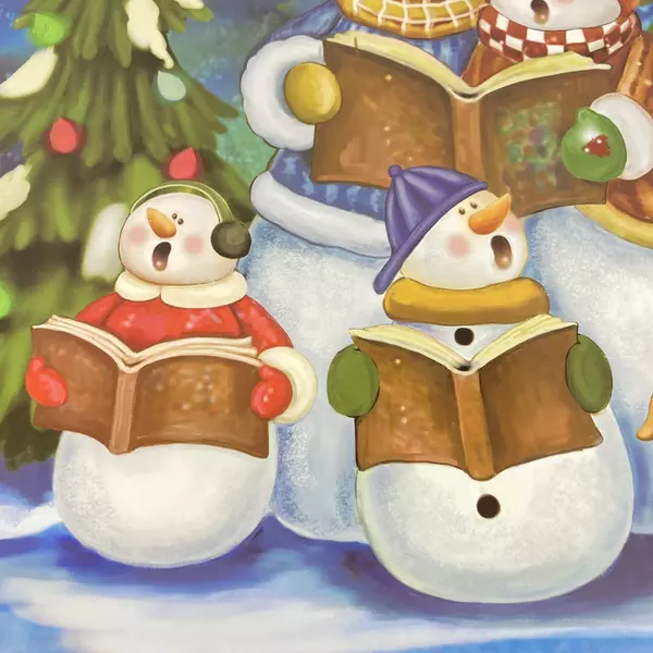 LTD Christmas Decorative Appliance Magnet Glow in the Dark Snowman Carolers