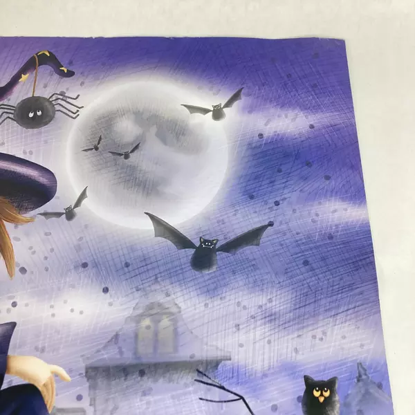 LTD Halloween Decorative Appliance Magnet Vinyl Witch Sitting on Pumpkin