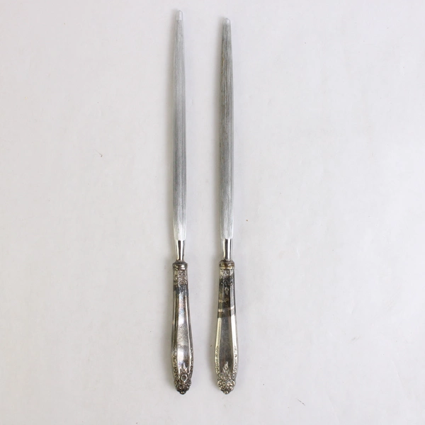 Vintage Silverplate Sharpener Rods and Carving Fork