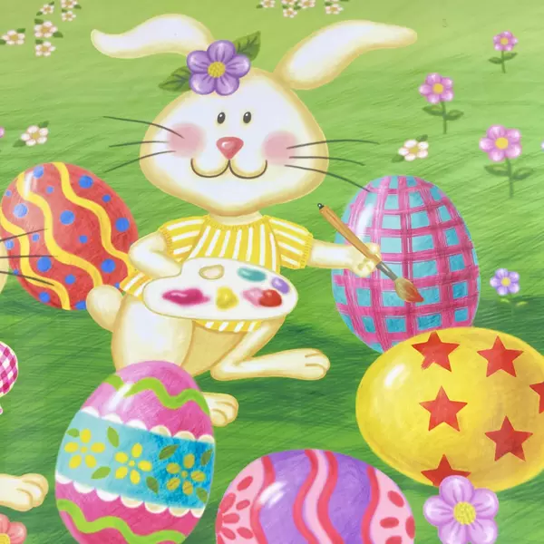 LTD Easter Holiday Vinyl Decorative Appliance Magnet Bunnies Easter Eggs