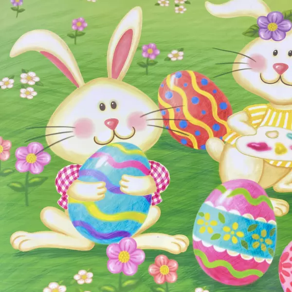 LTD Easter Holiday Vinyl Decorative Appliance Magnet Bunnies Easter Eggs