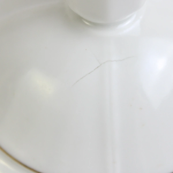 Vintage Bavaria Germany Gold-Painted White Ceramic Teapot