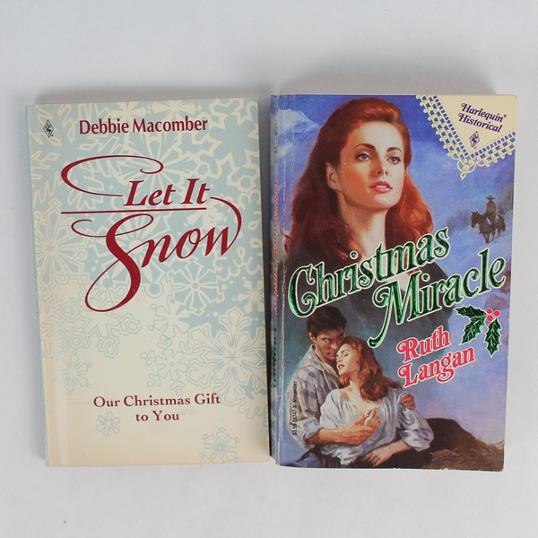 Lot Of 2 Christmas Themed Adult Romance Harlequin Books 1986, 1992 PB