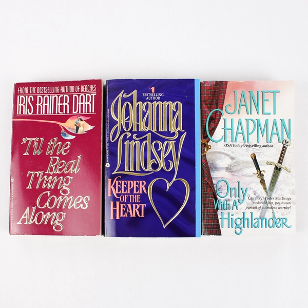 Lot Of 3 Adult Romance Books Paperback Johanna Lindsey Janet Chapman Iris Rainer