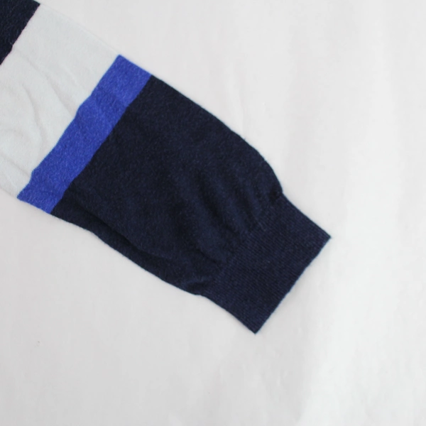 Dip White & Blue Striped Cropped Sweater Women's Size S - Pre-Owned