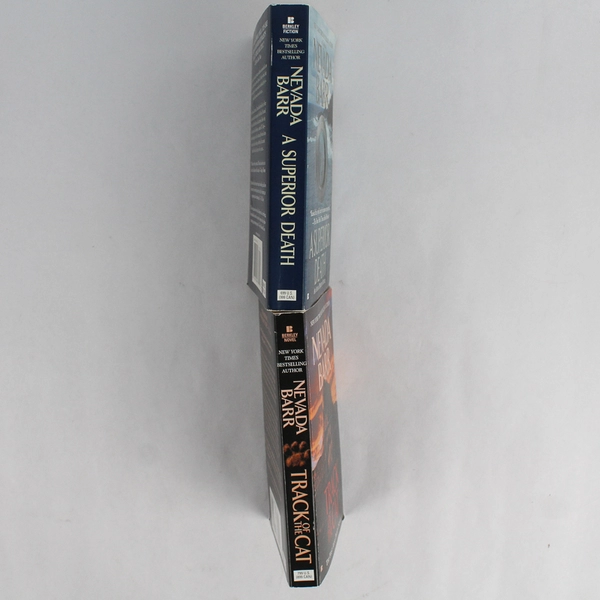 Lot of 2 Nevada Barr Books Track Of The Cat & A Superior Death (1993-94, PB)