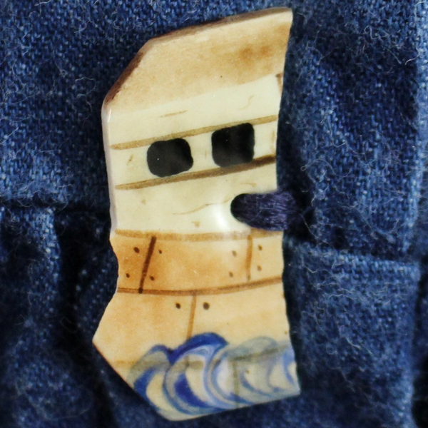 Carolart Designs Blue Cotton Dress Women's M Noah's Ark Print, Pre-owned