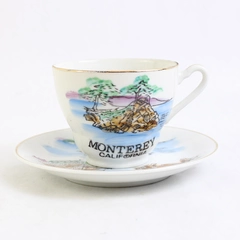 2 PC Set Monterey California Souvenir Teacup and Saucer