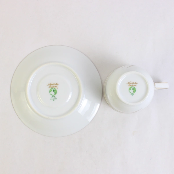 2 PC Set Noritake Ireland Sonata 3360 Ceramic Cup and Saucer