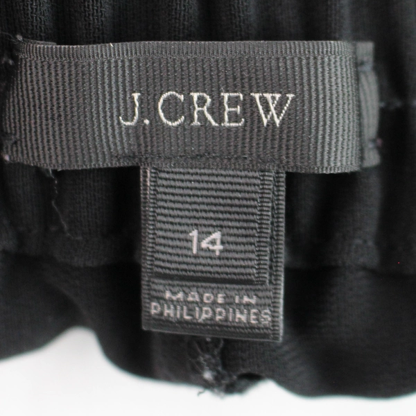 J. Crew Women's Size 14 Black Pull-On Tapered Leg Pants - Good Condition