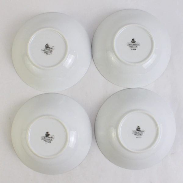 Set of 4 Prestige China Garden Jian Shiang Ceramic Bowls 6.5"