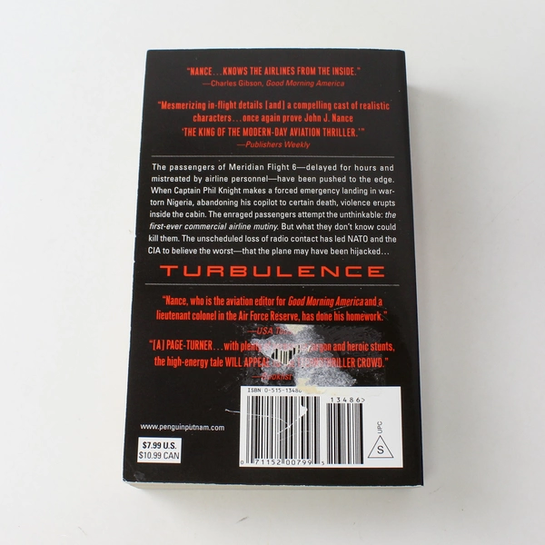 Turbulence by John J. Nance 2003 Paperback