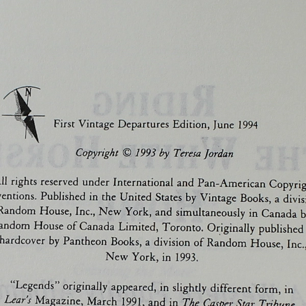 Riding the White Horse Home A Western Family Album Teresa Jordan 1994 Paperback