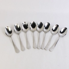 Lot of 8 Towle Place Oval Spoon Glossy TWS 426 18/10 Stainless Steel 7.75 in
