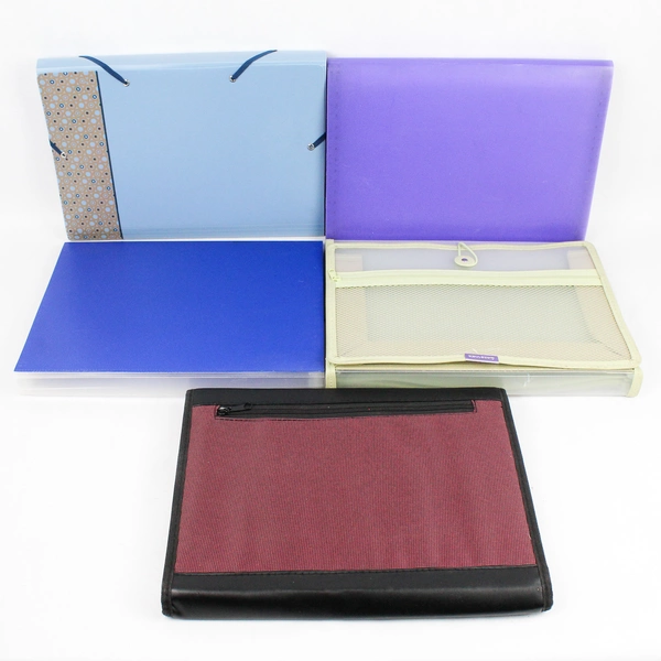 Lot of 5 Expanding File Folders School Office Supply