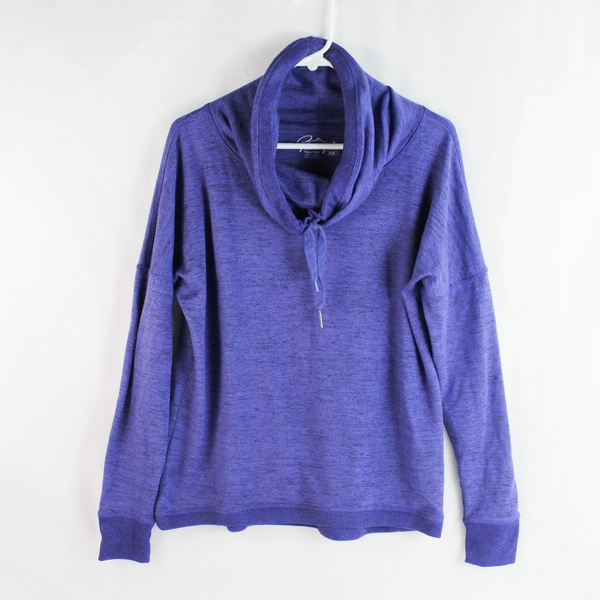 Gerry Women's Medium Purple Drawstring Cowl Neck Sweatshirt - Good Condition