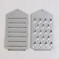 Lot of 2 Vintage San-I-Way Flat Metal Cheese Grater Zesters