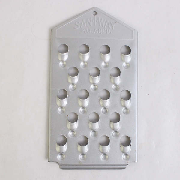 Lot of 2 Vintage San-I-Way Flat Metal Cheese Grater Zesters