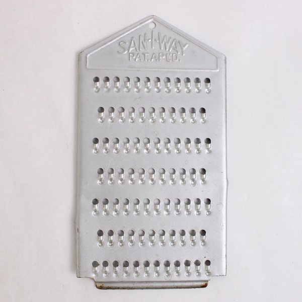 Lot of 2 Vintage San-I-Way Flat Metal Cheese Grater Zesters