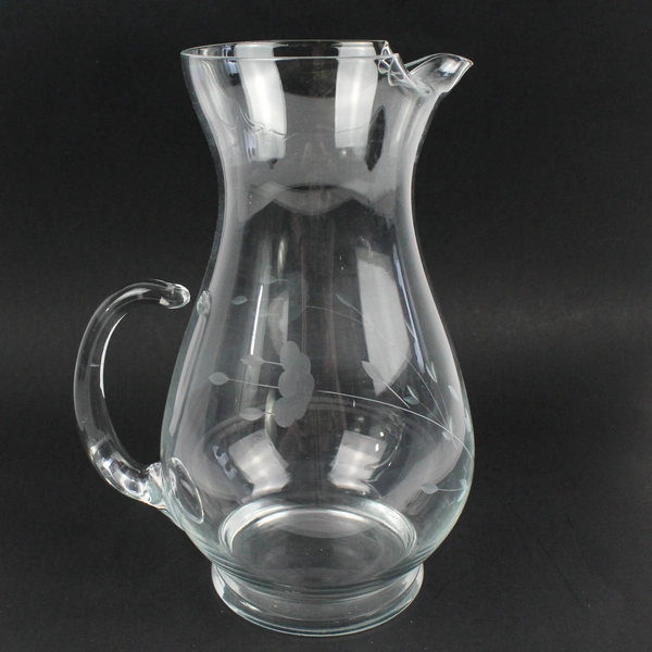 Princess House Heritage 64 oz Crystal Pitcher With Ice Lip 10.25 Inch
