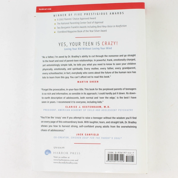 Yes Your Teen Is Crazy! by Michael J Bradley 2003 Paperback - Good Condition