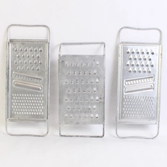 Lot of 3 Vintage Unmarked and EKCO Flat Metal Cheese Graters