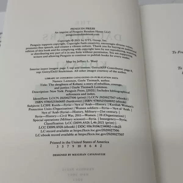 The Daughters of Kobani by Gayle Tzemach Lemmon 2021 Hardcover