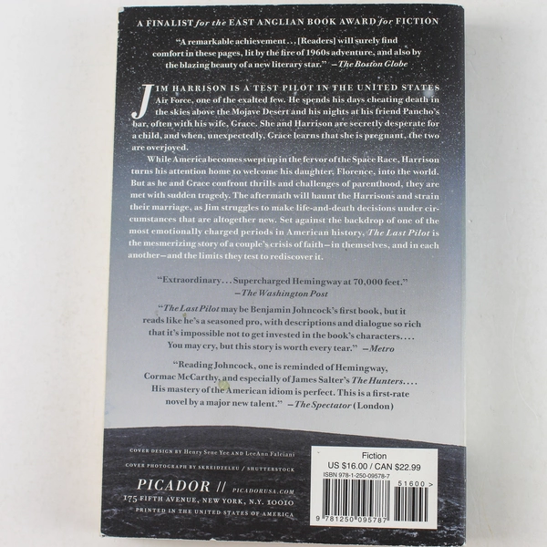 The Last Pilot by Benjamin Johncock 2015 Paperback - Good Condition Novel