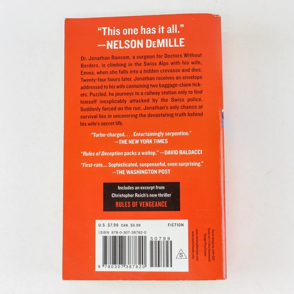 Rules of Deception by Christopher Reich 2009 Paperback - Good Condition Novel