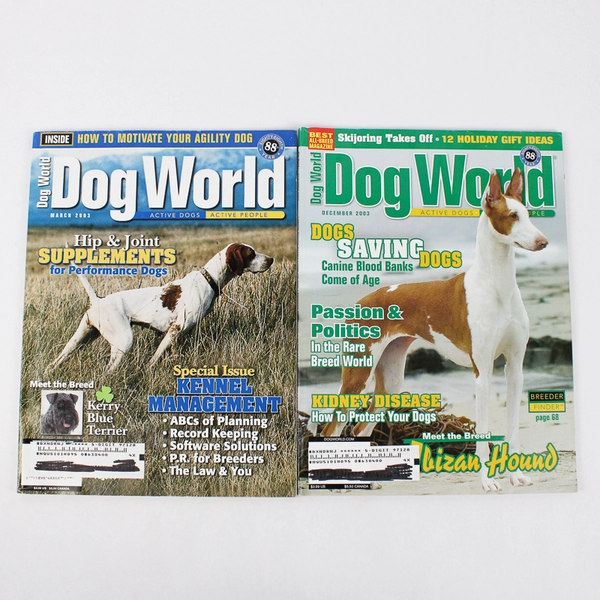 Lot Of 3 Dog World Magazines January March December 2003