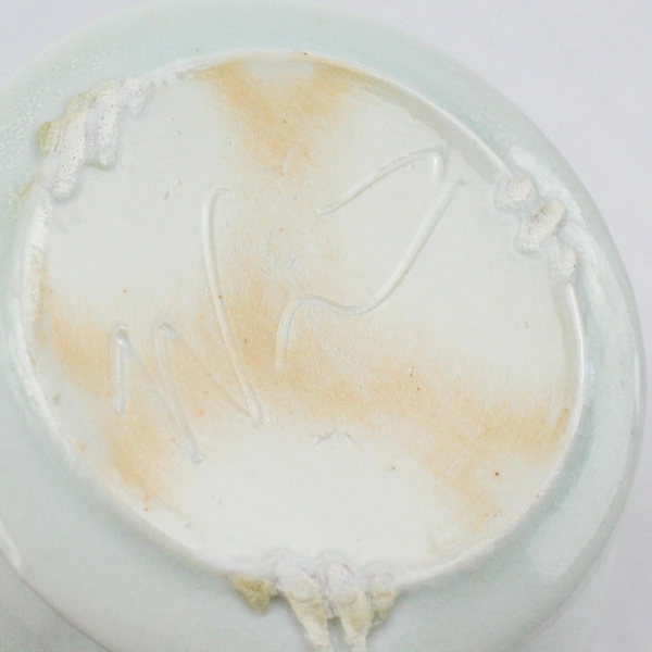 Blue And White Art Pottery Vase Signed 5.5 Inch