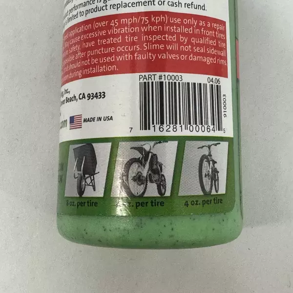 Slime 10003 Flat Tire Eliminator 8oz Bottle 237ml