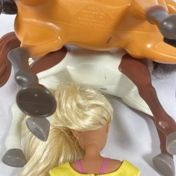 A 2013 Mattel Barbie Doll With 2 Horses Dated 2020