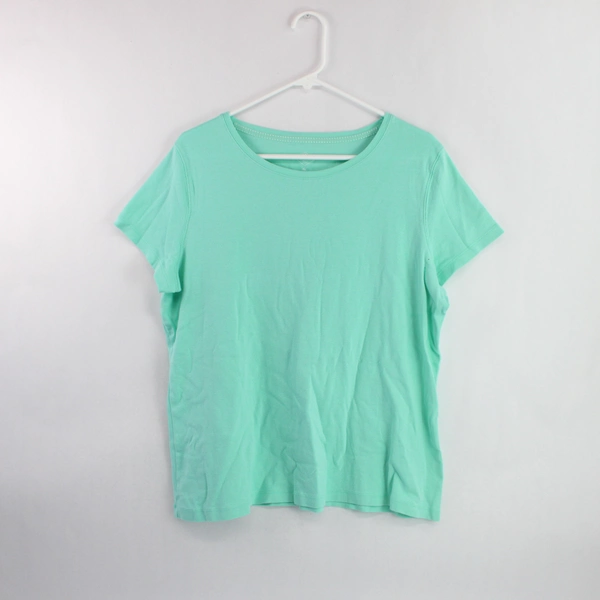 St. John's Bay Mint Green Cotton T-Shirt Women's XL Good Pre-Owned Condition