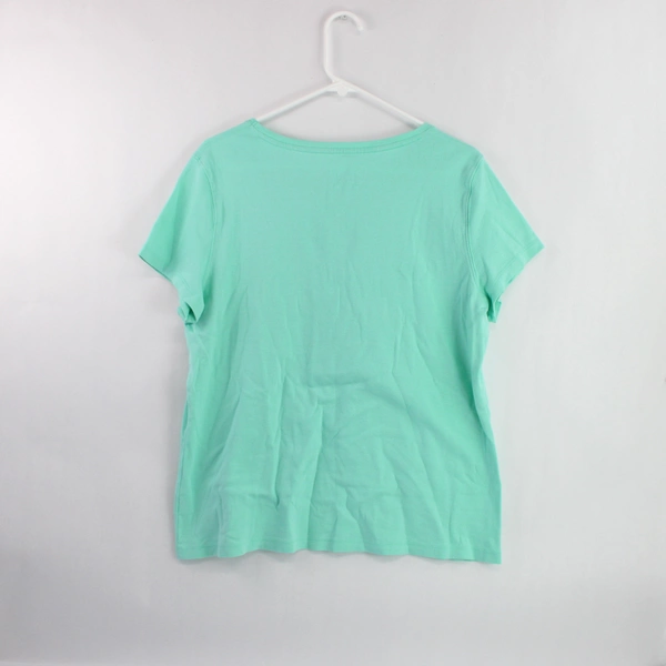 St. John's Bay Mint Green Cotton T-Shirt Women's XL Good Pre-Owned Condition