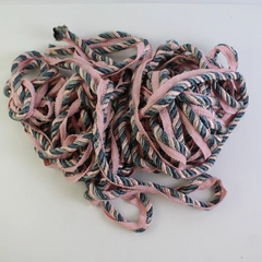 Lot of 2 Lengths of Pink and Blue Rope Trim For DIY Crafting