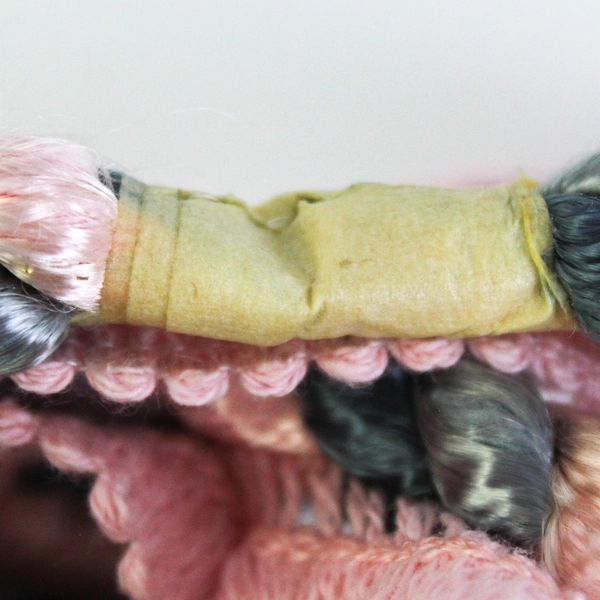 Lot of 2 Lengths of Pink and Blue Rope Trim For DIY Crafting