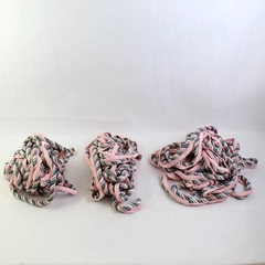 Lot of 3 Lengths of Pink and Blue Rope Trim For DIY Crafting