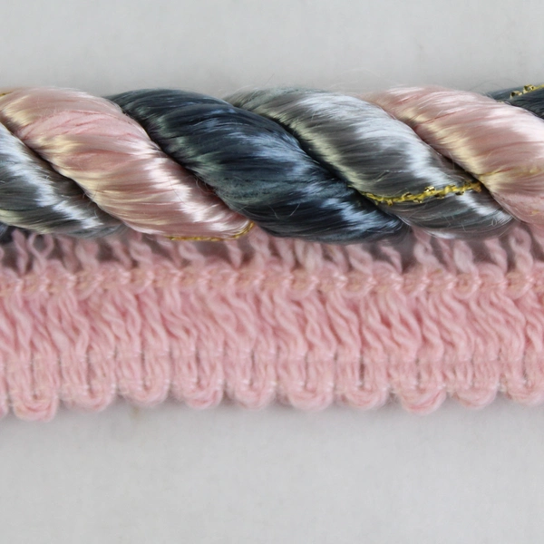 Lot of 3 Lengths of Pink and Blue Rope Trim For DIY Crafting