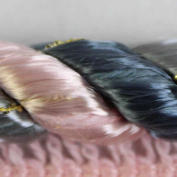 Lot of 3 Lengths of Pink and Blue Rope Trim For DIY Crafting