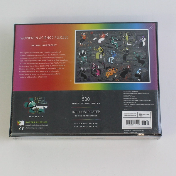 Women in Science Jigsaw Puzzle Rachel Ignotofsky 500 Pieces w/ Poster New