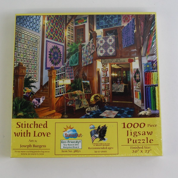 Stitched with Love Jigsaw Puzzle 38871 Joseph Butgess 1000 Pieces 27"x20" 