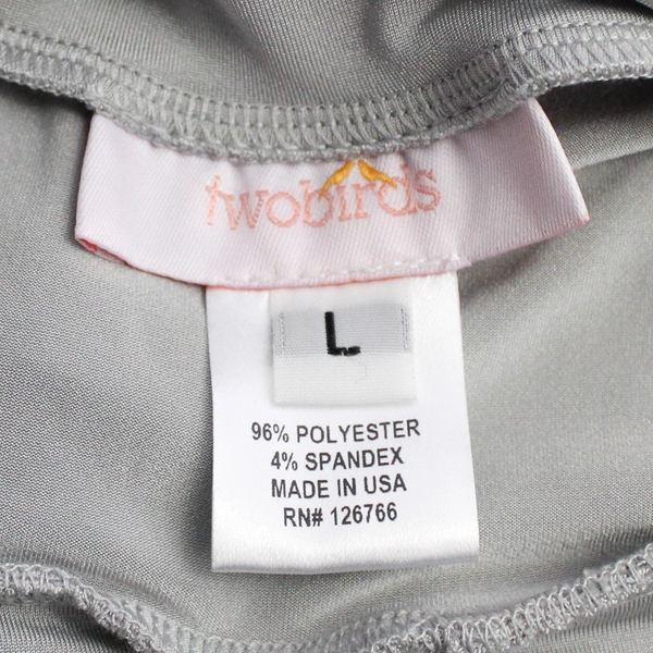 NWT Twobirds Gray Wrapping Bodysuit Women's Size Large