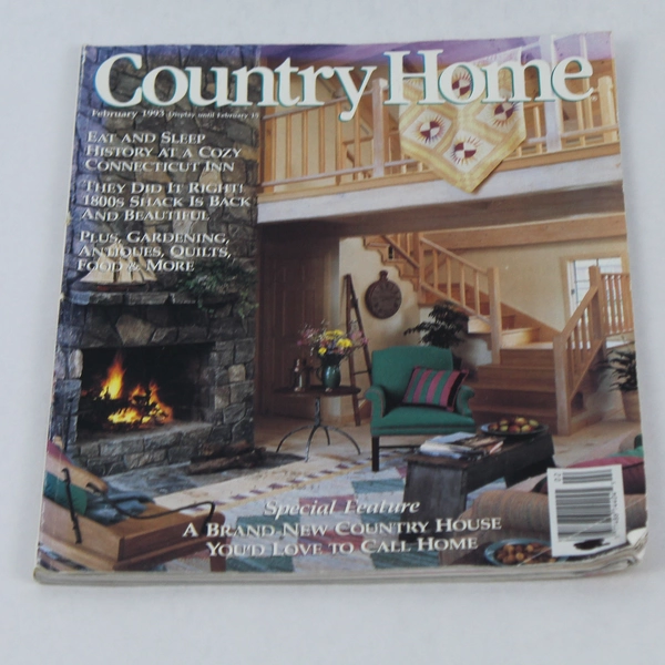 Country Home Magazine February 1993 - Special Feature on Country House