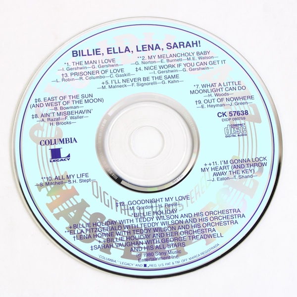 Billie Ella Lena Sarah 1994 Audio CD Columbia Jazz Masterpieces