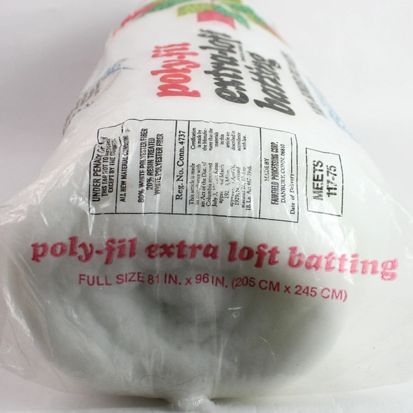 Fairfield Poly-Fil Extra-Loft Batting Full Size 81" x 96” 100% Bonded Polyester