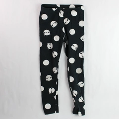 Cat & Jack Black & White Bear Pattern Leggings Youth M 7/8, Good Condition